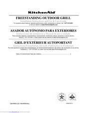 KitchenAid FREESTANDING OUTDOOR GRILL Installation Instructions And Use & Care Manual