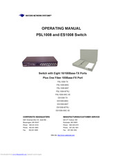 Waters Network Systems ES1008-MTRJ Operating Manual