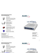 Algo 4102 USB AuxBox User Manual