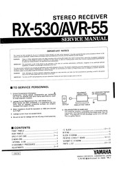 Yamaha AVR55 Service Manual