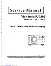 ViewSonic PJL802 Service Manual