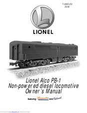 Lionel Alco PB-1 Owner's Manual