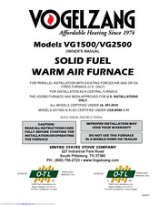 Vogelzang International VG1500 Owner's Manual
