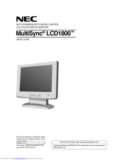 NEC MultiSync LCD1800 User Manual