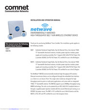 Comnet NetWave NW7 Installation And Operation Manual