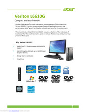 Acer Veriton L6610G Specifications