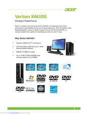 Acer Veriton X4610G Specifications