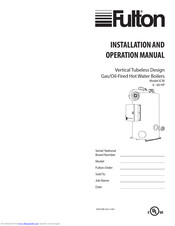 FULTON ICW10 Installation And Operation Manual
