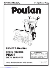 Poulan Pro PR208 Owner