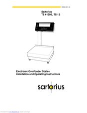 Sartorius TS 12 Installation And Operating Instructions Manual
