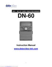 Datavideo DN-60 Instruction Manual