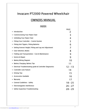 Invacare PT2000 Owner's Manual