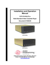 Audio International VCP-010-07-x Installation And Operation Manual