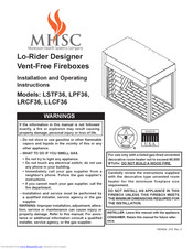 MHSC LRCF36 Installation And Operating Instructions Manual