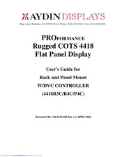 Aydin Displays PROFORMANCE 4418 User Manual
