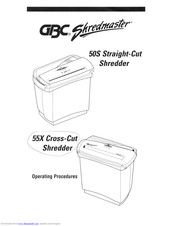 Gbc Shredmaster 55X Operating Procedures