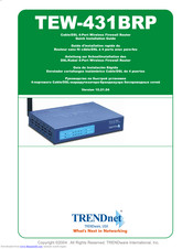 TRENDnet TEW-431BRP Quick Installaion Manual