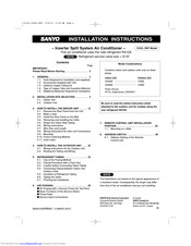 Sanyo C3682 Installation Instructions Manual