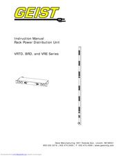 Geist BRD Series Instruction Manual