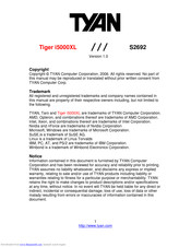 Tyan Tiger i5000XL User Manual