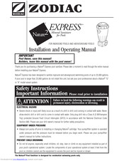 Zodiac Nature 2 Express Installation And Operation Manual