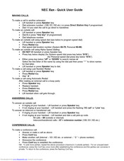 NEC Xen Master Quick User Manual