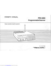 Realistic PRO-2005 Owner's Manual