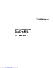 Vauxhall CD 30 MP3 Infotainment Manual