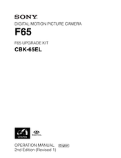 Sony F65 Operation Manual