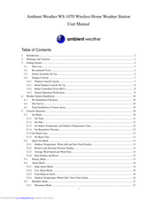 Ambient Weather WS-1070 User Manual