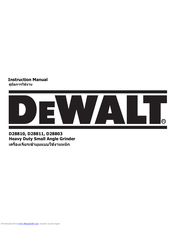 DeWalt D28810 Instruction Manual