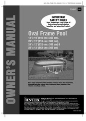 Intex 20' x 12' (610cm x 366cm) Owner's Manual