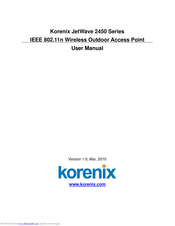Korenix JetWave 2450 Series User Manual