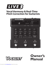 Vocalist Live 3 Owner's Manual