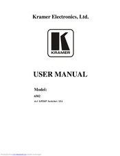 Kramer 6502 User Manual