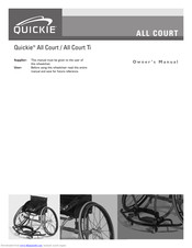 Quickie Quickie All Court Owner's Manual