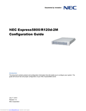 NEC Express5800/R120d-2M Configuration Manual