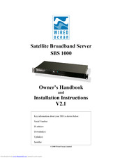 Wiredocean SBS 1000 Owners Handbook And Installation Instructions
