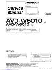 Pioneer AVD-W6010 EW Service Manual