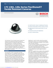 Bosch FlexiDomeXT LTC 1361/10 Specifications