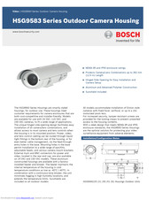 Bosch HSG9583 Series Specifications