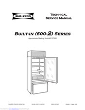Sub-Zero 601F-2 Technical & Service Manual