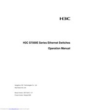 H3C S7503E Operation Manual