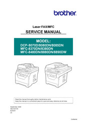 Brother DCP 8085DN Service Manual