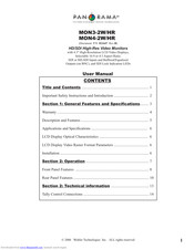 Panorama MON3-2W/HR User Manual