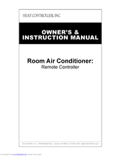Heat Controller Room Air Remote Controller Owner's Instruction Manual