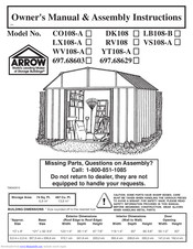 Arrow WV108-A Owner's Manual