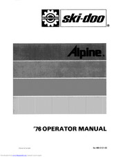 Ski-Doo Alpine 640ER Operator's Manual