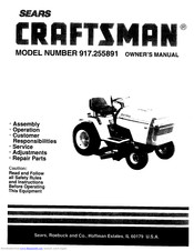 Craftsman 917.255891 Owner's Manual