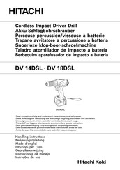 Hitachi DV 18DSL Handling Instructions Manual